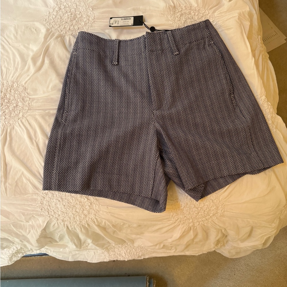 Women's navy and white Herringbone Shorts